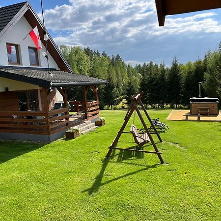 Domek Z Kominkiem Nad Jeziorem Z Jacuzzi Ogrodowym Sumowo  エクステリア 写真