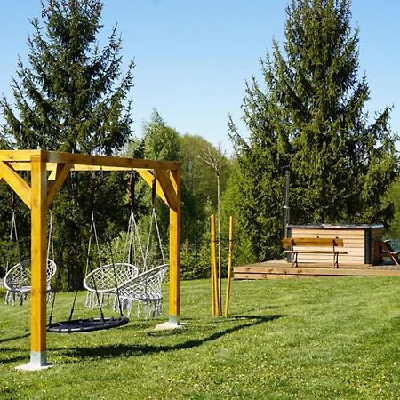 Domek Z Kominkiem Nad Jeziorem Z Jacuzzi Ogrodowym Sumowo  エクステリア 写真